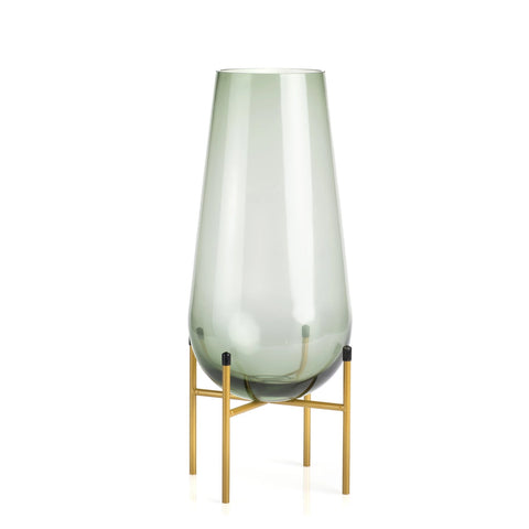 Bicolor Funnel Glass Vase