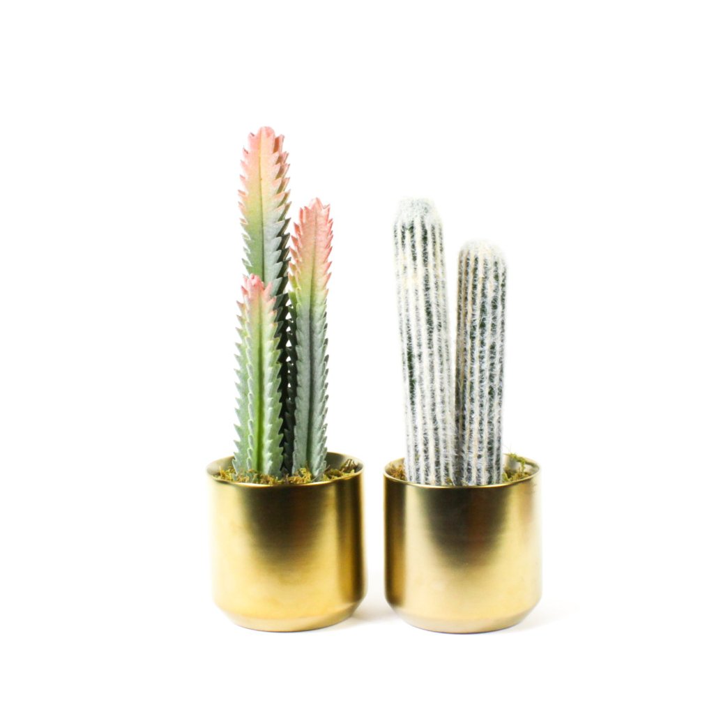 Potted Artificial Cactus, faux plants