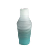 Layered Ocean Blue Matte Vase