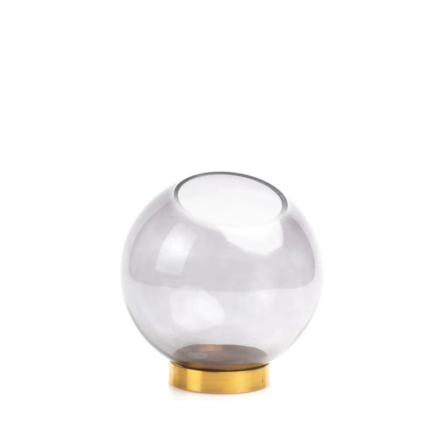 Foggy Oval Glass Vase