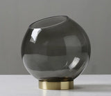 Foggy Oval Glass Vase