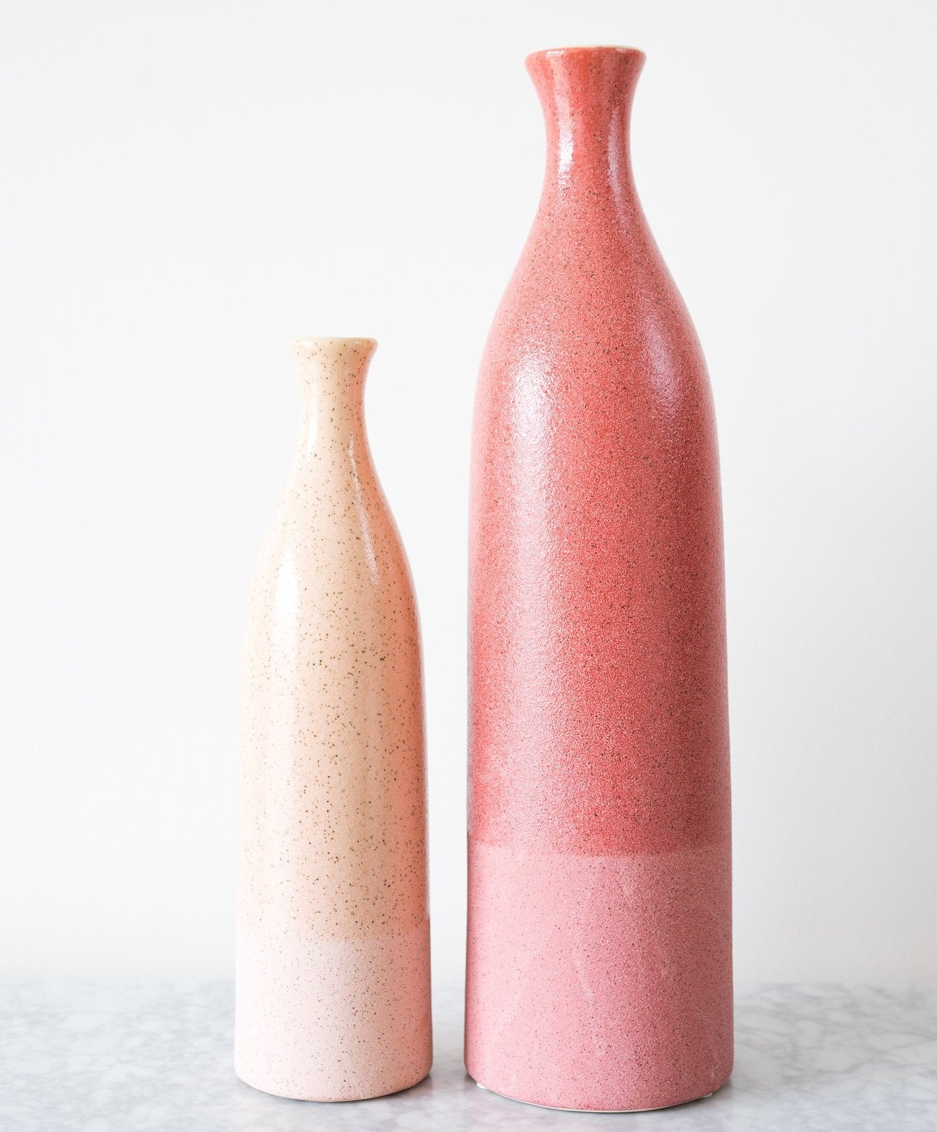 Handcrafted with ceramic stoneware, Dual Texture Ceramic Vase