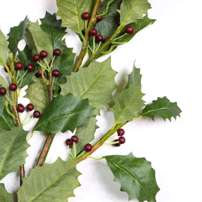Faux Holly Berry Branch