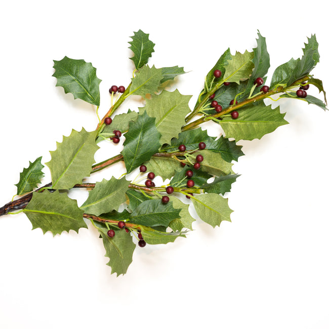 Artificial Holly Berry Branch, artificial flower, festive look