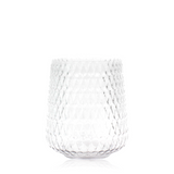 dazzling Crystal Glass Vase with a cylindrical silhouette
