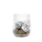 dazzling Crystal Glass Vase with a cylindrical silhouette