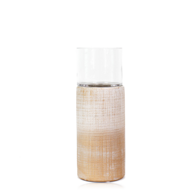 Peach colour Cylindrical Candleholder