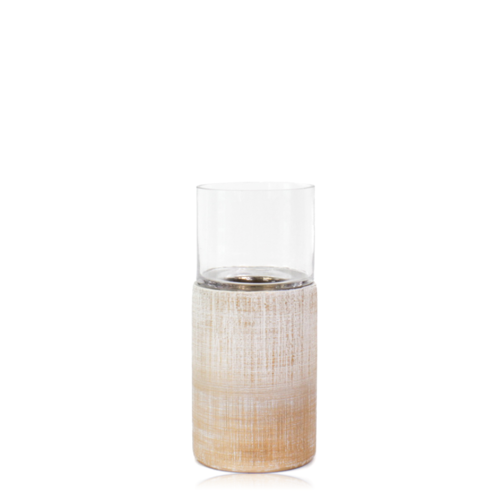 Peach Colour Cylindrical Candleholder