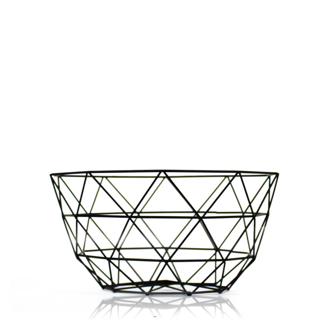 Black Wire Grid Decorative Bowl for both decorative and organizing purpose