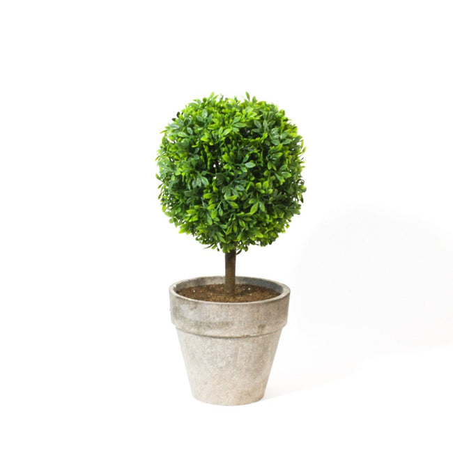 Potted Artificial Boxwood Topiary