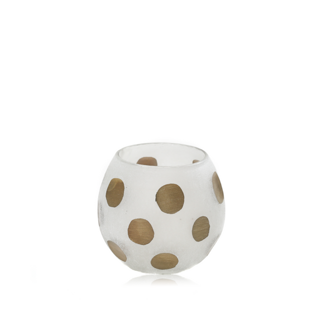 Gold Polka Dot Votive