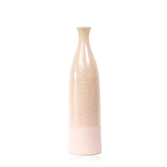 Handcrafted with ceramic stoneware Bisque colour vase