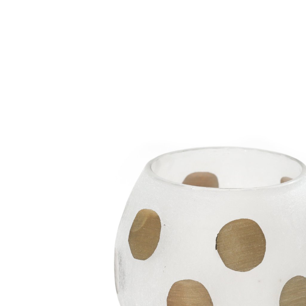 Gold Polka Dot Votive