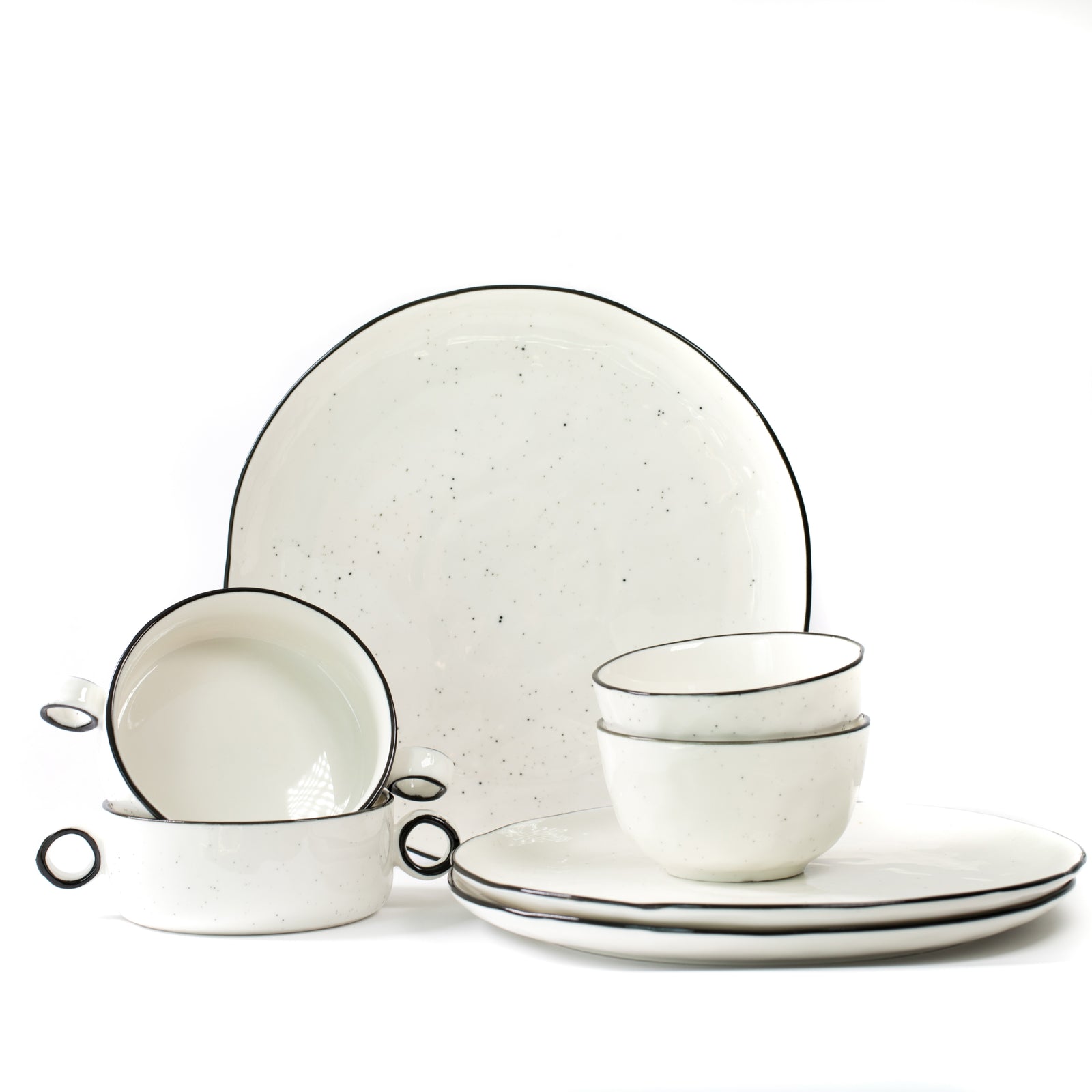 Snow Speckle Dinnerware Collection