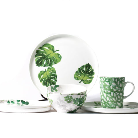 Green Foliage Signature Porcelain Mug