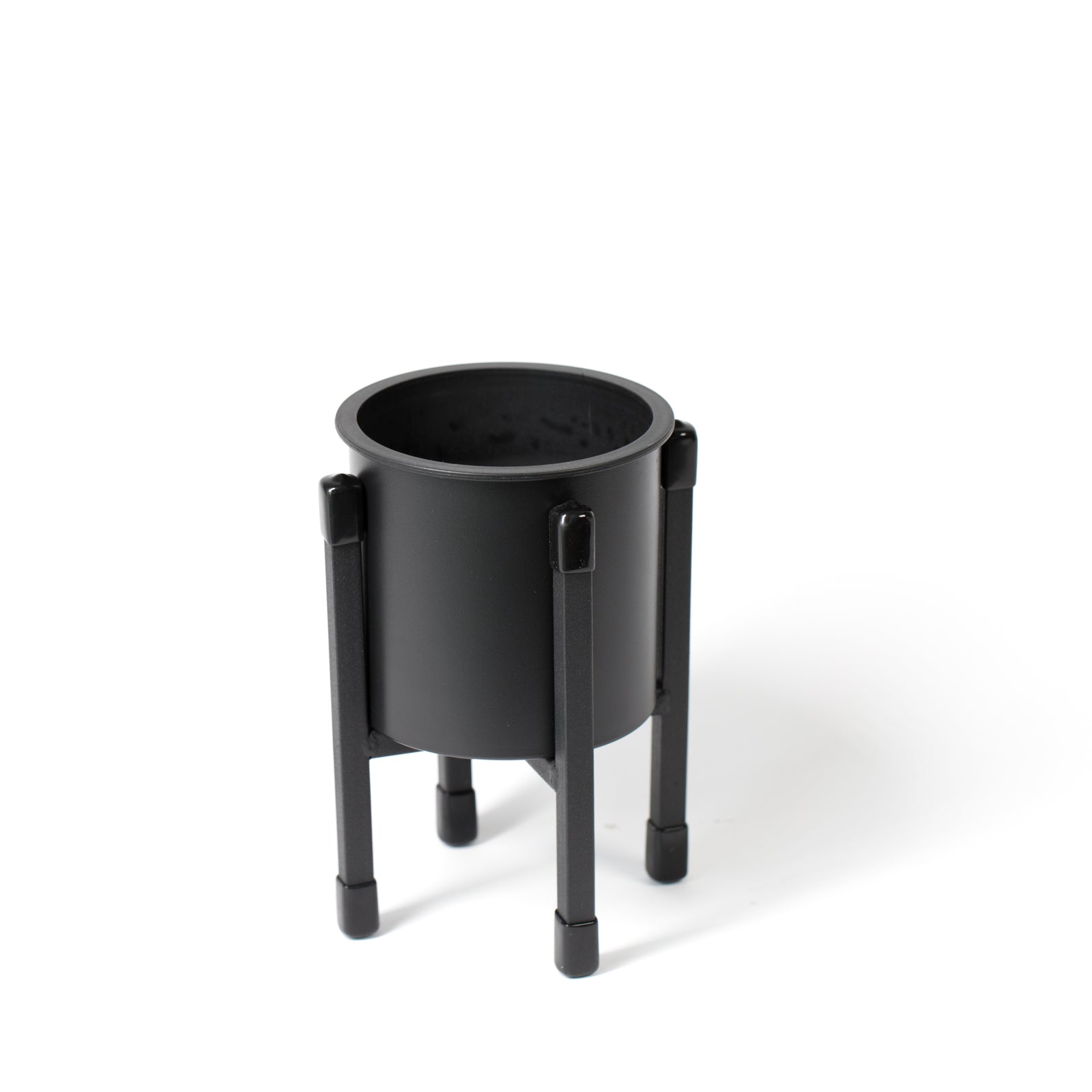 Noir Cylindrical Stand Planter