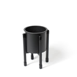 Noir Cylindrical Stand Planter