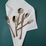 6-Piece Rose Gold Flatware Set