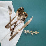 6-Piece Rose Gold Flatware Set