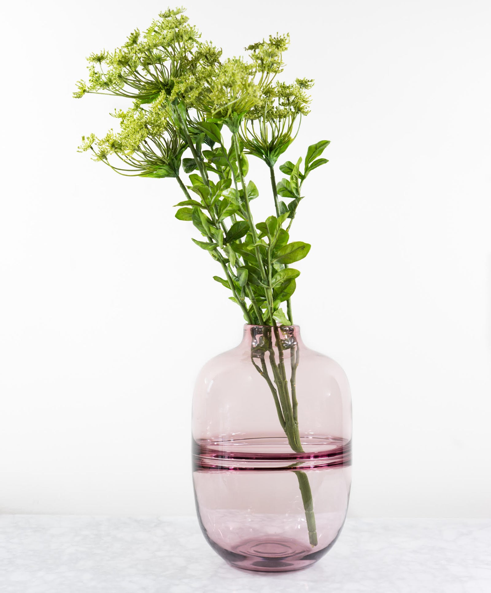 Tinted Maroon Glass Vase, hand made, glass blown