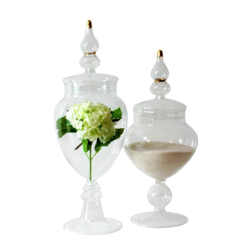 glass ornamental apothecary jars 